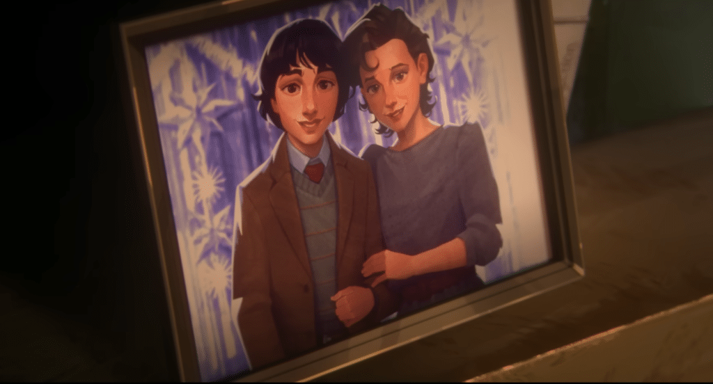 Animated photo of Mike and El at The Snow Ball dance in Stranger Things: Tales From '85.