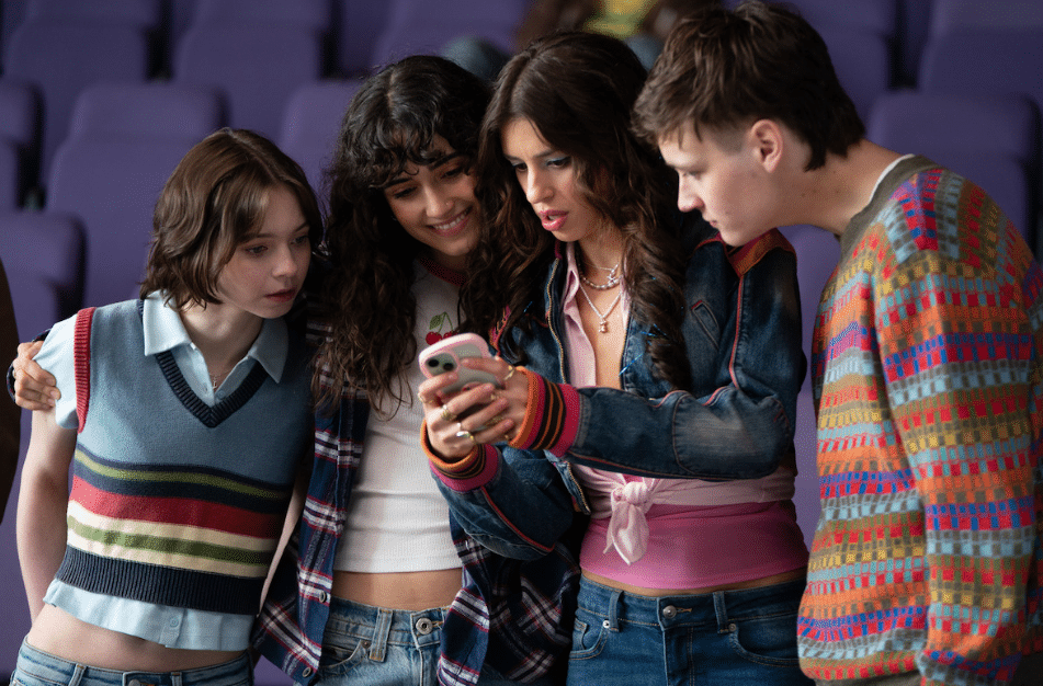 Pip and her friends in A Good Girl's Guide to Murder season two.