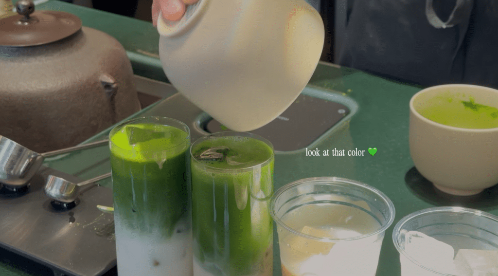 Making Matcha Lattes