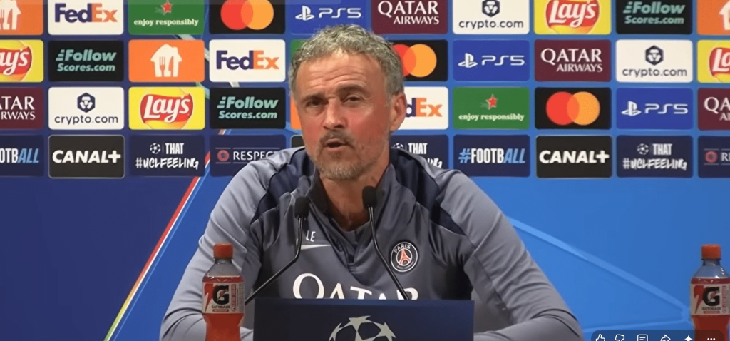 Luis Enrique speaking ahead of the Champions League final in Budapest.