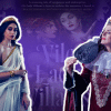 Two photographs of noble looking women super-imposed on a backdrop of the UK cover for "Vile Lady Villains"