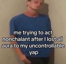Meme about trying to appear emotionally detached online after oversharing or expressing too much emotion.