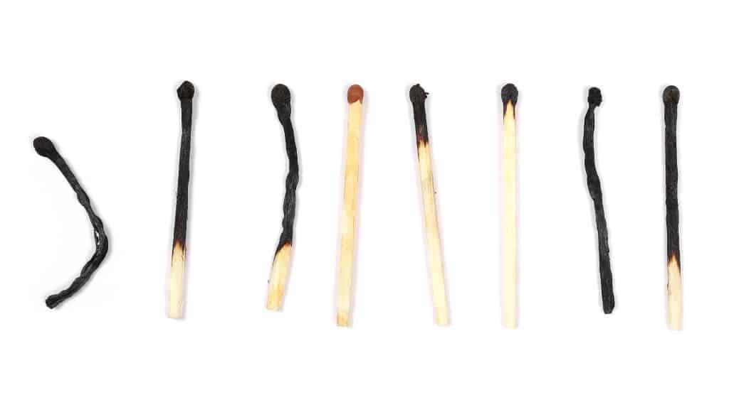 Like these matches, it is a cycle that repeats and never ends. You feel better then crash again. (Credit: Shutterstock/xpixel)