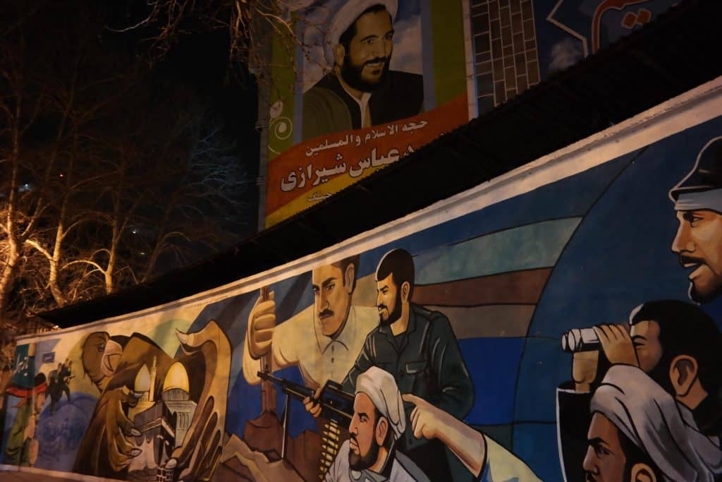 Painted murals in Iran