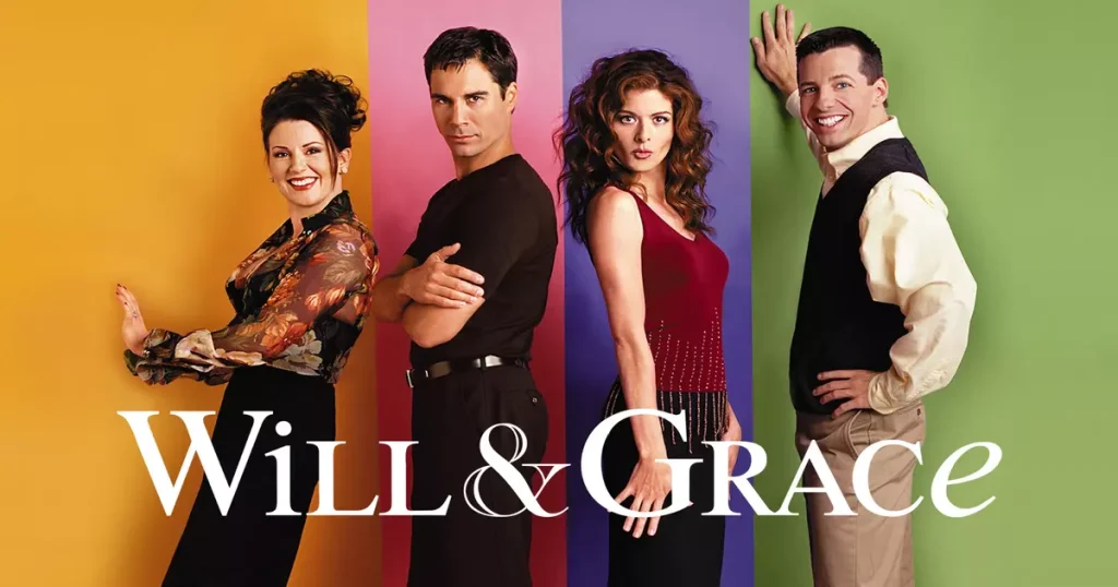 The TV show cover of the Will & Grace characters Karen, Will, Grace, and Jack.
