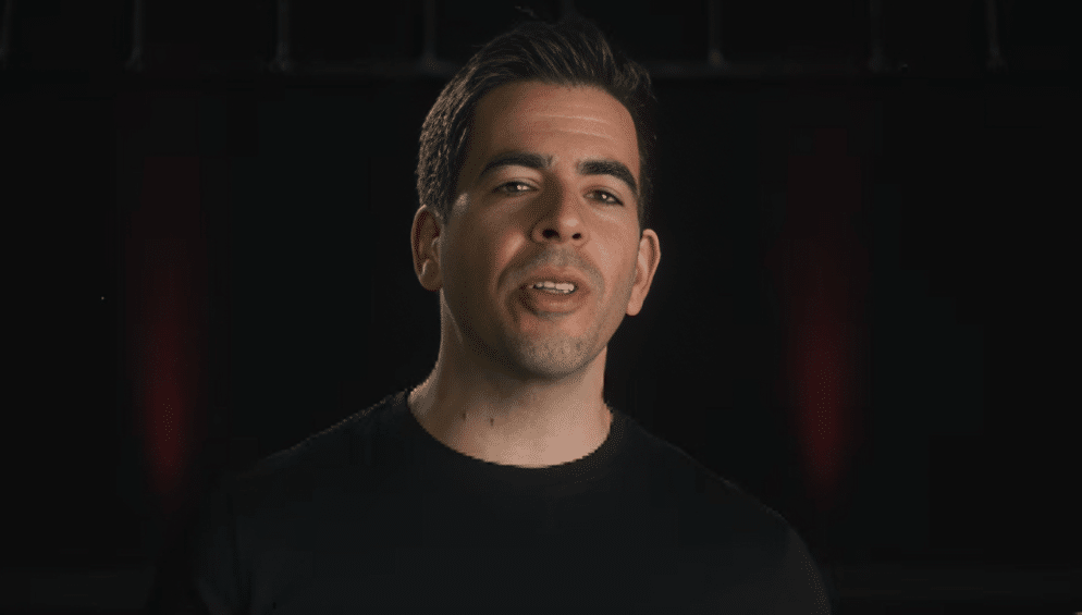 Eli Roth presenting his new horror media and production company.