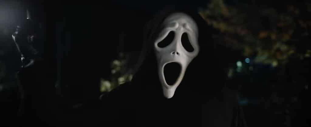 Scary Movie’s Ghostface wielding a knife.