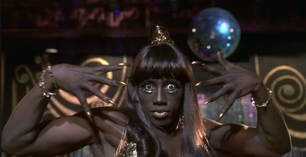 Wesley Snipes as Noxeema Jackson posing in the film To Wong Foo.
