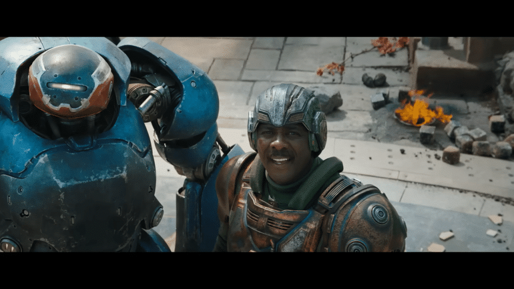 Man-At-Arms/ Duncan preparing his weapon