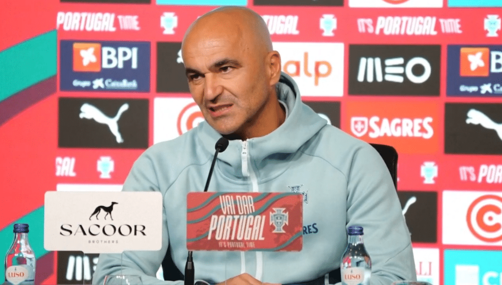 Portugal manager Roberto Martínez speaks to the media ahead of the 2026 FIFA World Cup.