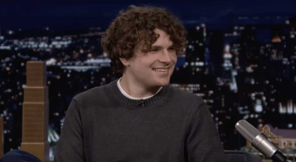 Kane Parsons smiling at Jimmy Fallon