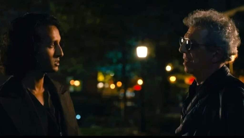 Armand and his fledgling Daniel Molloy finally meet face to face, wearing similarly affected expressions.