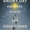 A book cover with a trail of footprints walking through the snow.