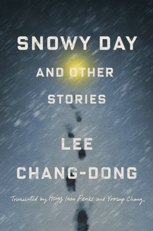A book cover with a trail of footprints walking through the snow.