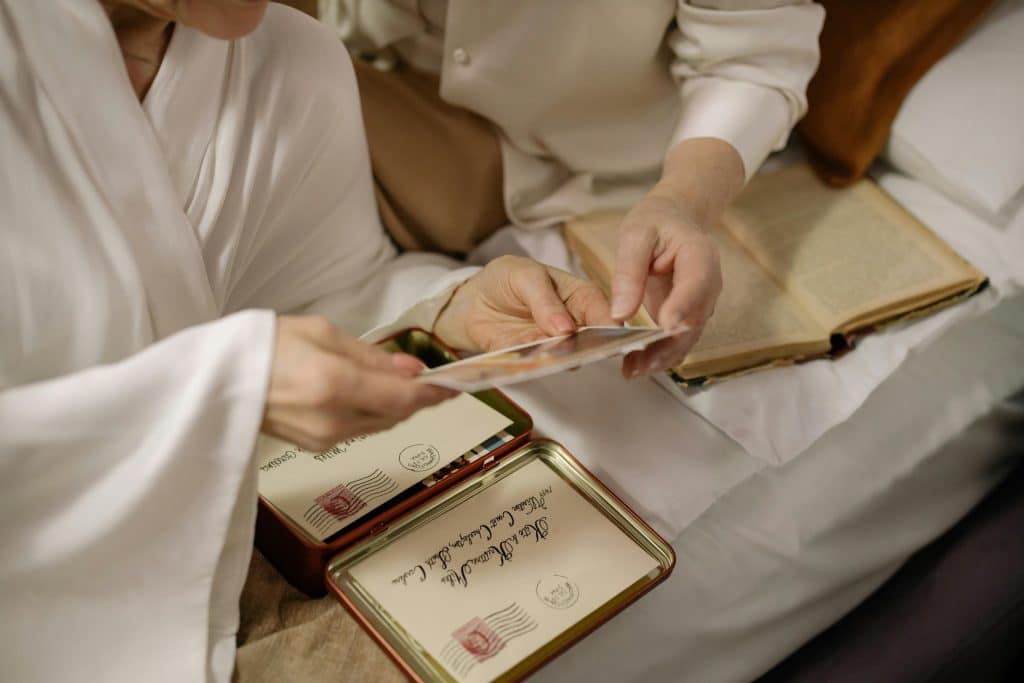 time capsule of letters for a wedding gift