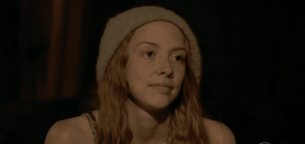 Victoria at tribal council during Survivor