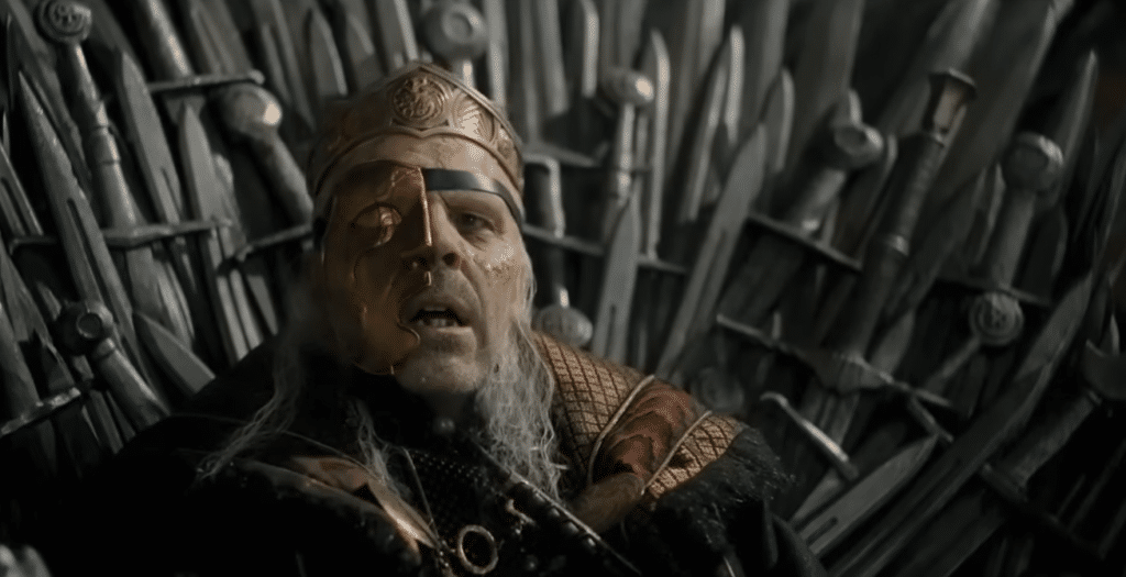 Image of King Visery's from "House of the Dragon"