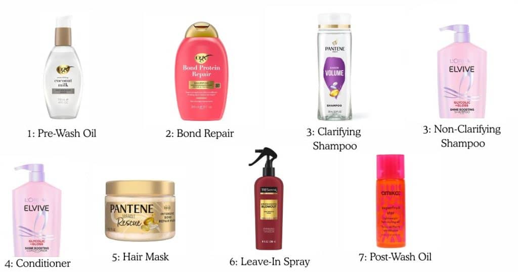 Abbey Yung hair routine for normal/medium hair.