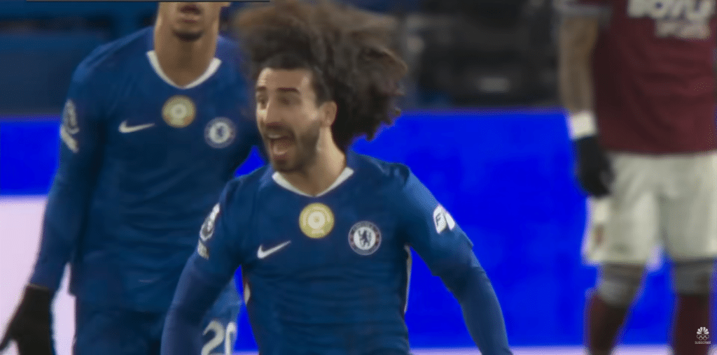 Marc Cucurella celebrates during his final season with Chelsea before completing his summer move to Real Madrid.