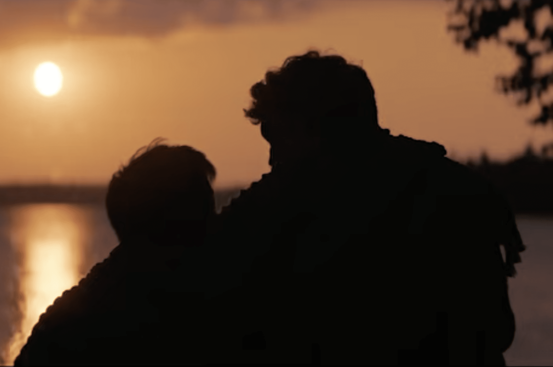 Shane and Ilya at the cottage watching the sunrise