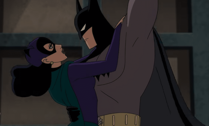Batman and Catwoman from "Batman: Caped Crusader."