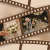 Film strip with different images of Wedding photos